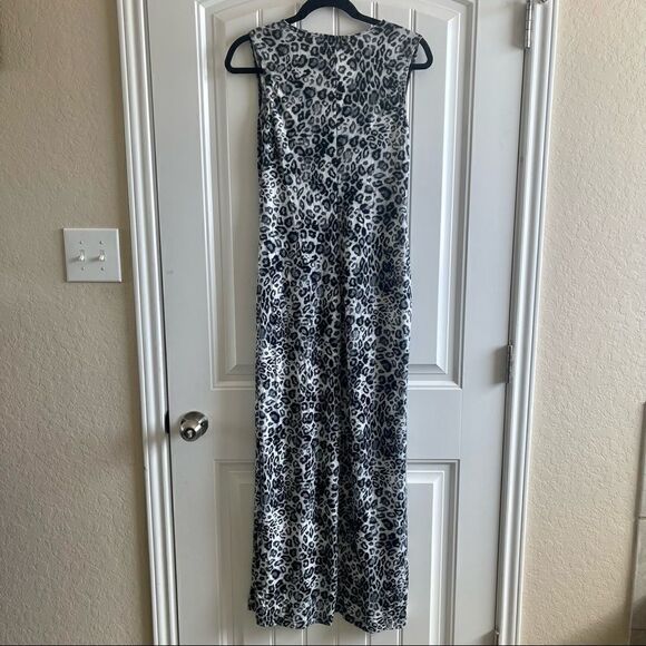 Tiana B. Black & White Sleeveless Animal-Print Maxi Dress; SZ S; NWOT - Picture 3 of 8